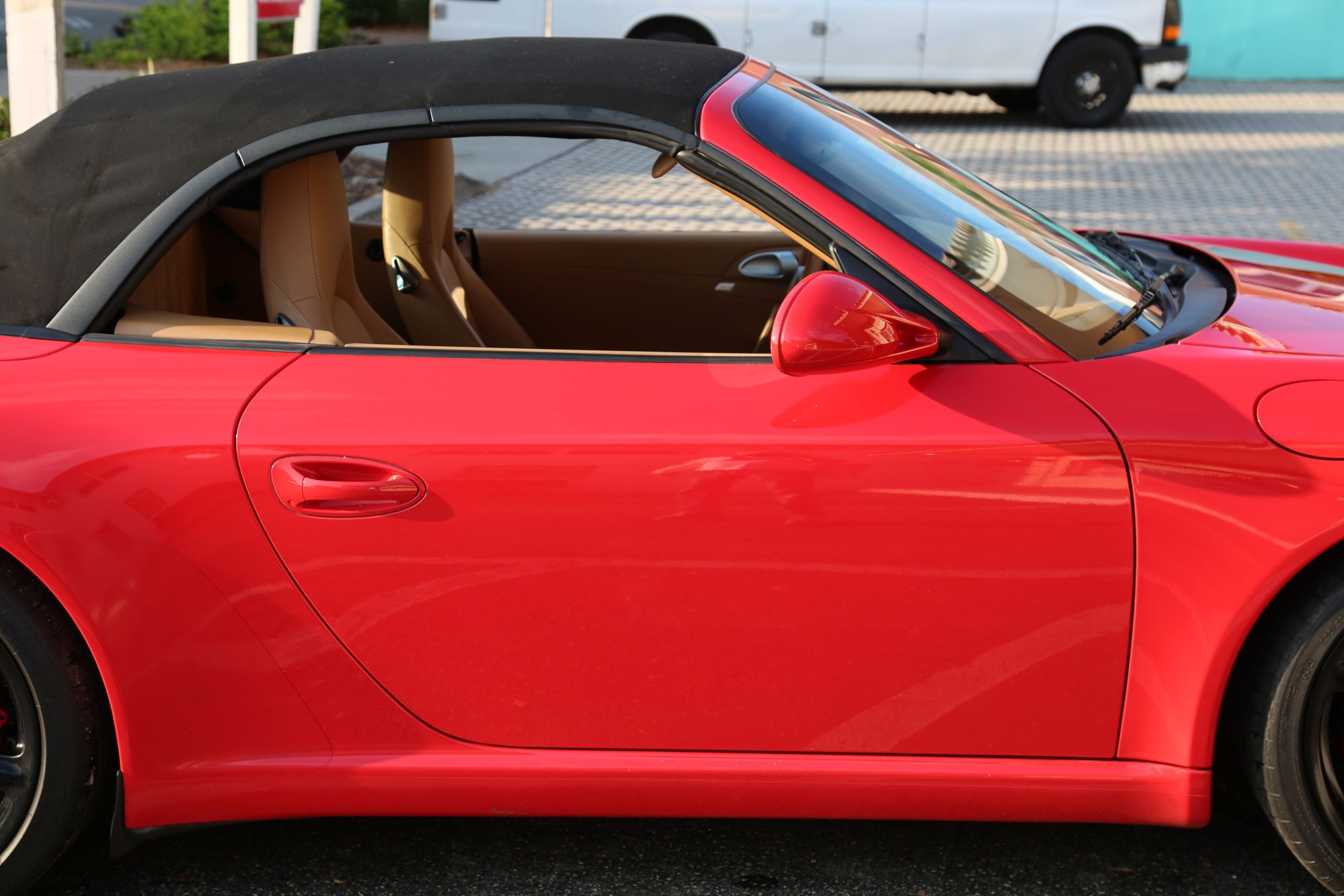 2010 Porsche 911 - 2010 911S Cabriolet  Guards Red / Beige Interior Black Soft Top - Used - VIN WPOCB2A94AS754086 - 48,600 Miles - 6 cyl - 2WD - Manual - Convertible - Red - Sarasota, FL 34231, United States