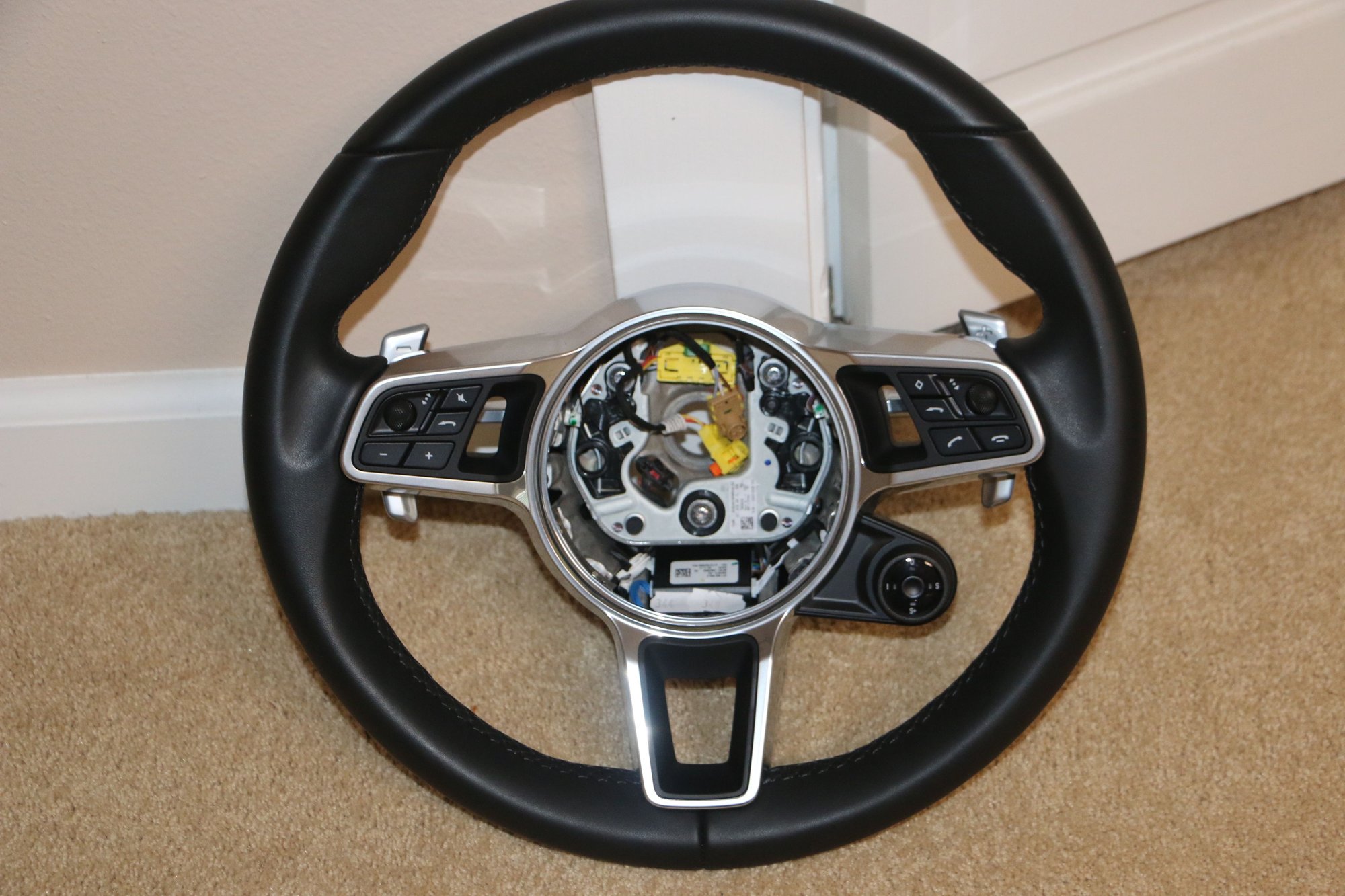 PORSCHE SPORT PDK Black Steering Wheel 911 991 981 Cayenne 958 MACAN