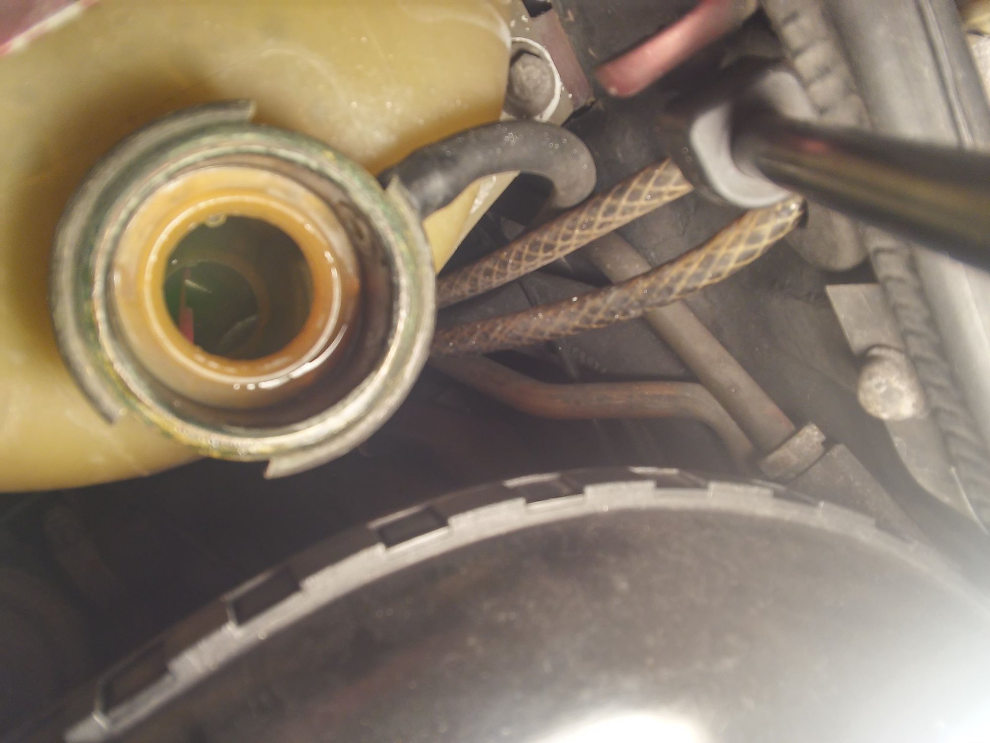 I dont think that was chocolate milk in the coolant reservoir