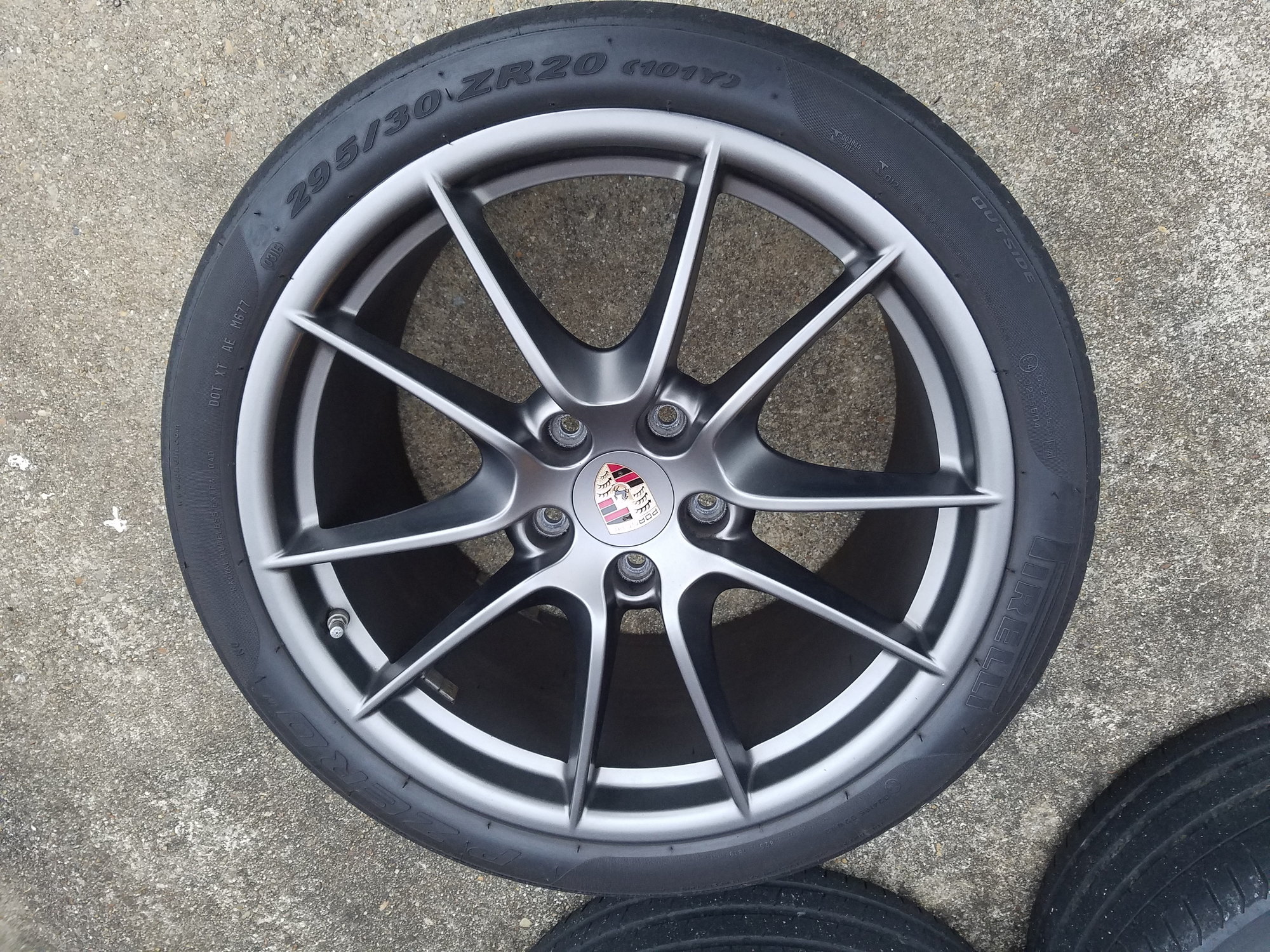 Wheels and Tires/Axles - Porsche 20" Carrera Wheels Platinum Satin Matte Narrow Body Fitment - Used - 2012 to 2016 Porsche 911 - Virginia Beach, VA 23464, United States