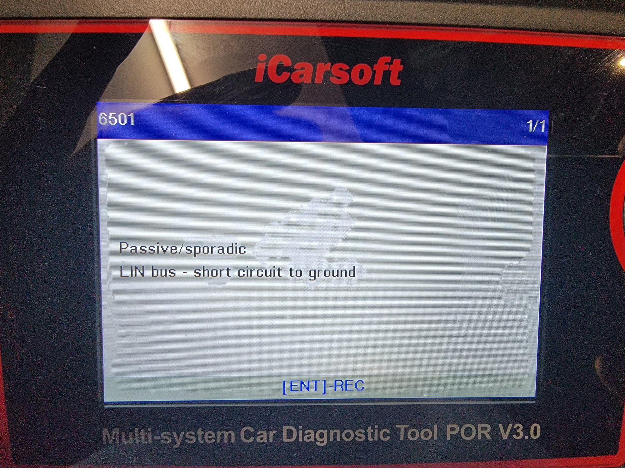 airbag specific error