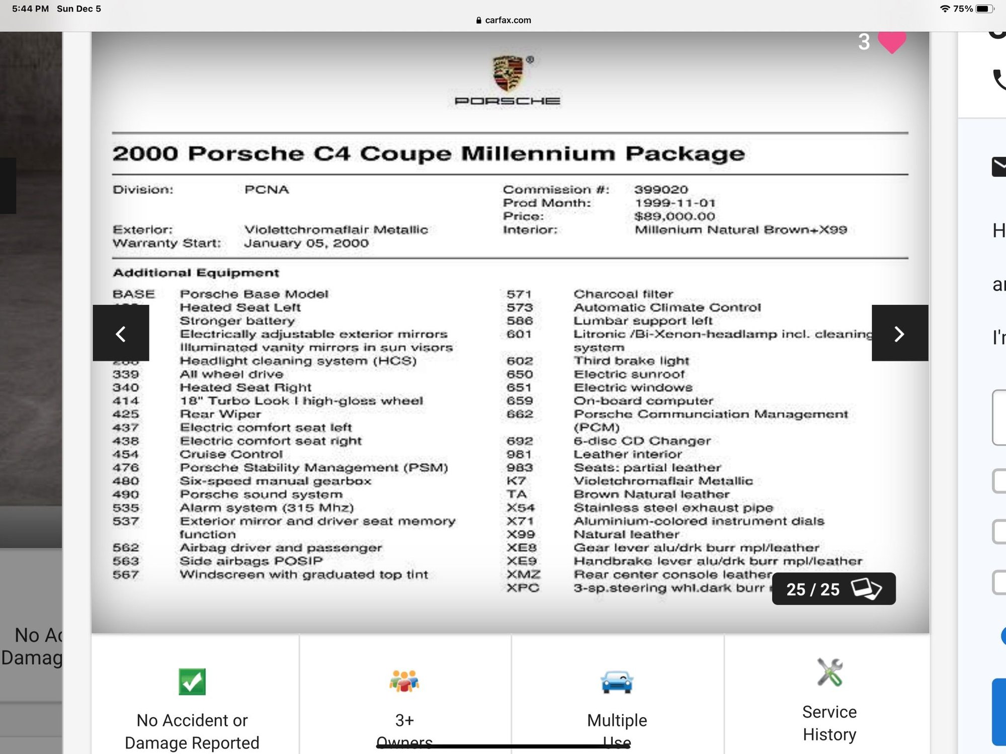 2000 Porsche 911 - 911 Millennium Edition 996 - Used - VIN Wp0AA2996YS621158 - 56,000 Miles - 6 cyl - 4WD - Manual - Coupe - Purple - Cincinnati, OH 45239, United States