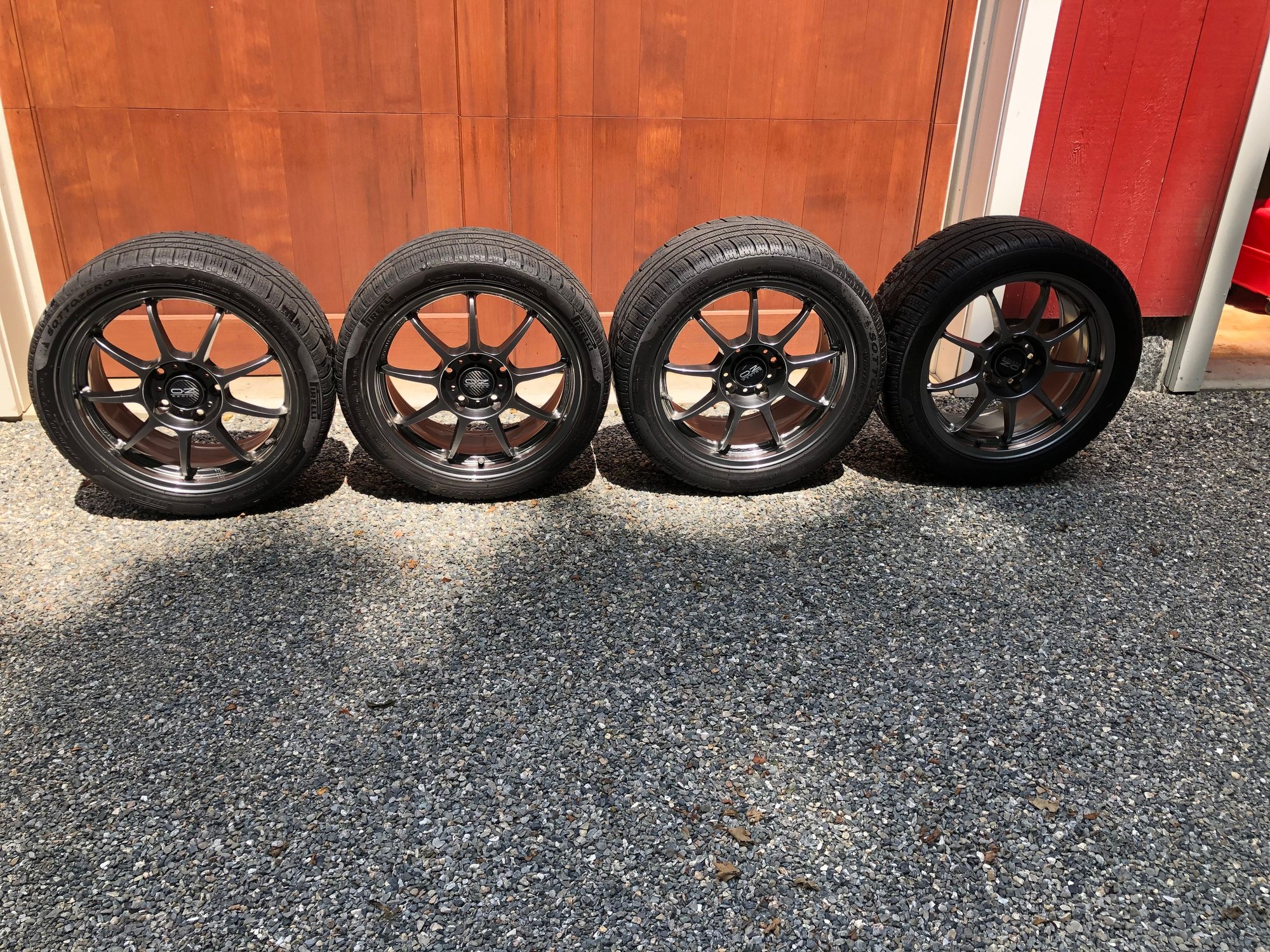 Wheels and Tires/Axles - Cayman 987 winter wheels and tires.  OZ Alleggerita HLT and Pirelli Sottozero - Used - 2009 to 2013 Porsche Cayman - Kent, CT 06757, United States