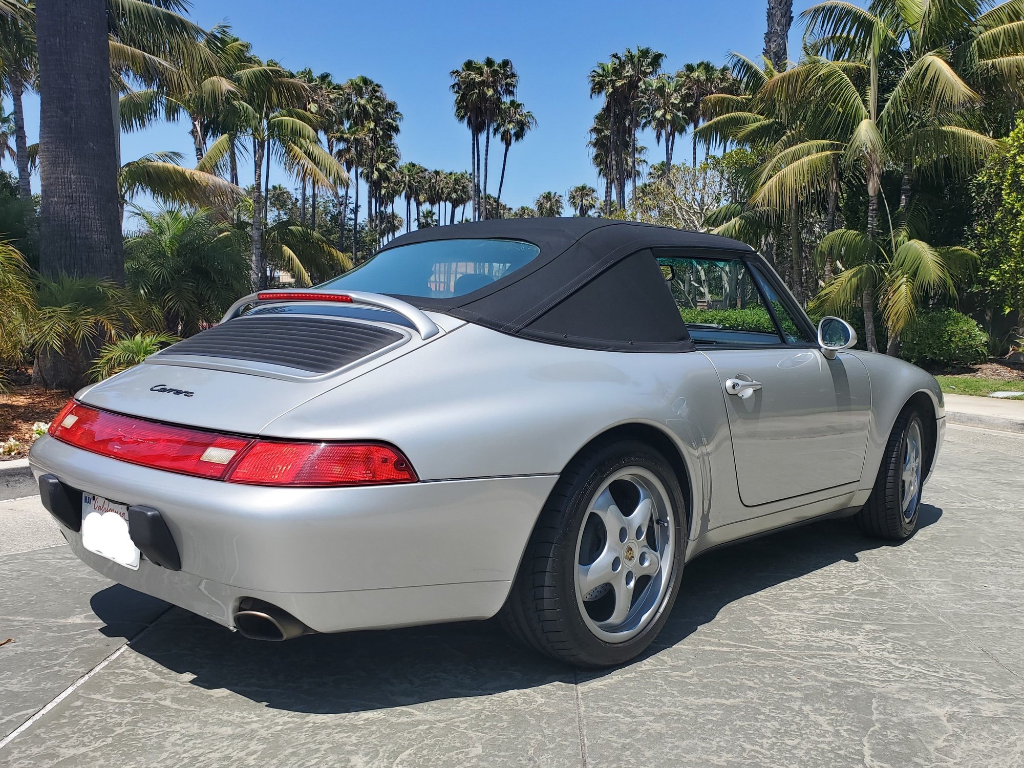 1997 Porsche 911 - Iconic 993-Series Silver/Black 911 Carrera Cabriolet - Used - VIN WP0CA2994VS341310 - 84,600 Miles - 6 cyl - 2WD - Manual - Convertible - Silver - Huntington Beach, CA 92648, United States
