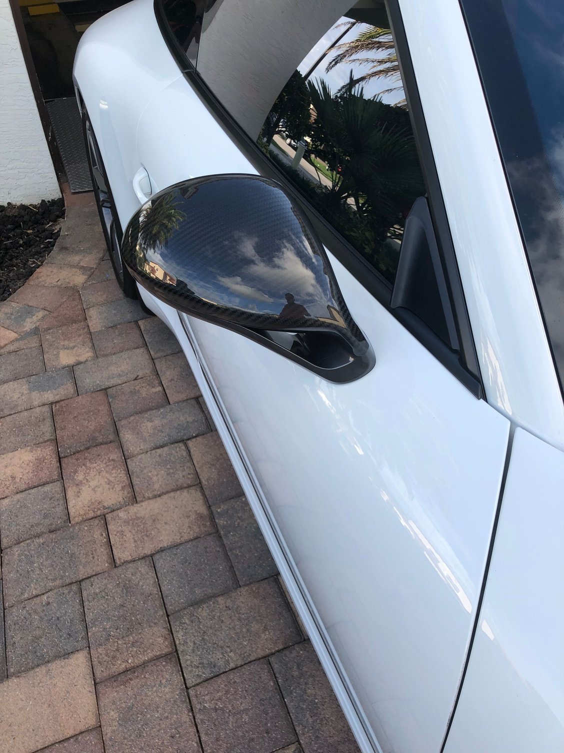 Carbon sport mirror covers installed! Rennlist Porsche Discussion