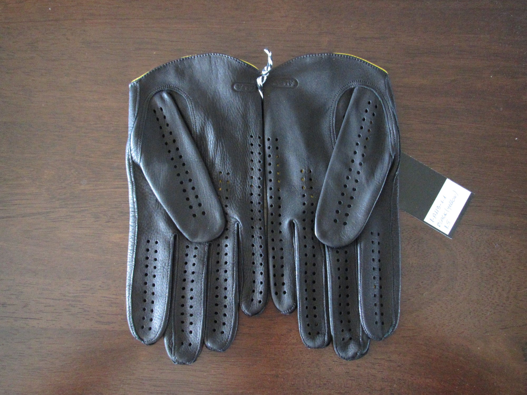 Accessories - Deerskin Driving Gloves (Black with Yellow) - New - All Years Any Make All Models - Palm Coast, FL 32137, United States