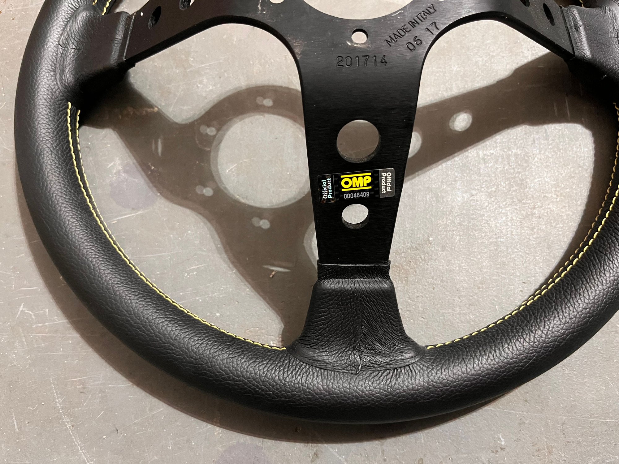 Steering/Suspension - OMP Corsica Steering Wheel, Leather, 350mm (13.78" dia) x 3.75"D - Used - 0  All Models - Flowery Branch, GA 30542, United States