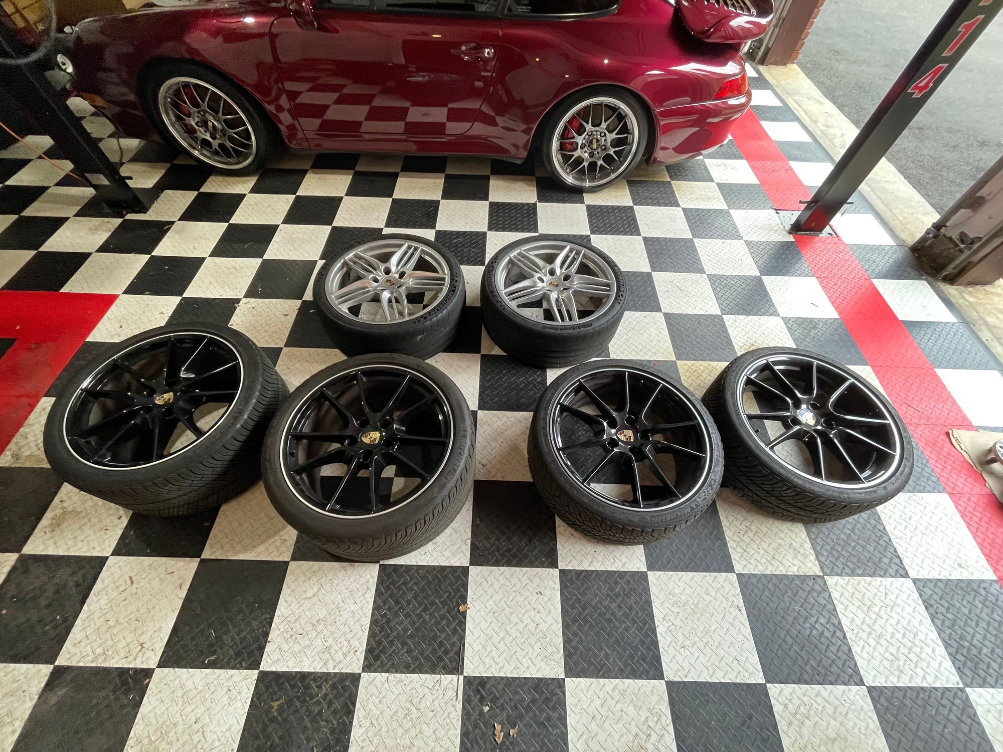 Wheels and Tires/Axles - Porsche 991 Carrera S III Wheels 20", Michelin PA4 Winter Tires, TPMS, OEM Black MINT - Used - 2012 to 2019 Porsche 911 - Greenwich, CT 06831, United States