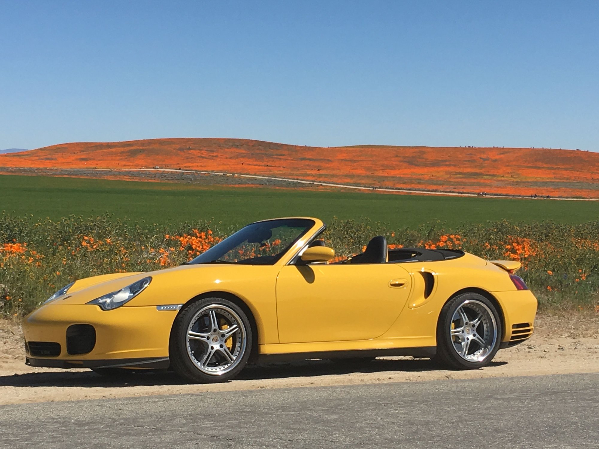 2004 Porsche 911 - 2004 Porsche Turbo Cab X-50 - Original Sticker $159K - Used - VIN WP0CB29944S675090 - 79,000 Miles - 6 cyl - 4WD - Manual - Convertible - Yellow - Simi Valley, CA 93063, United States