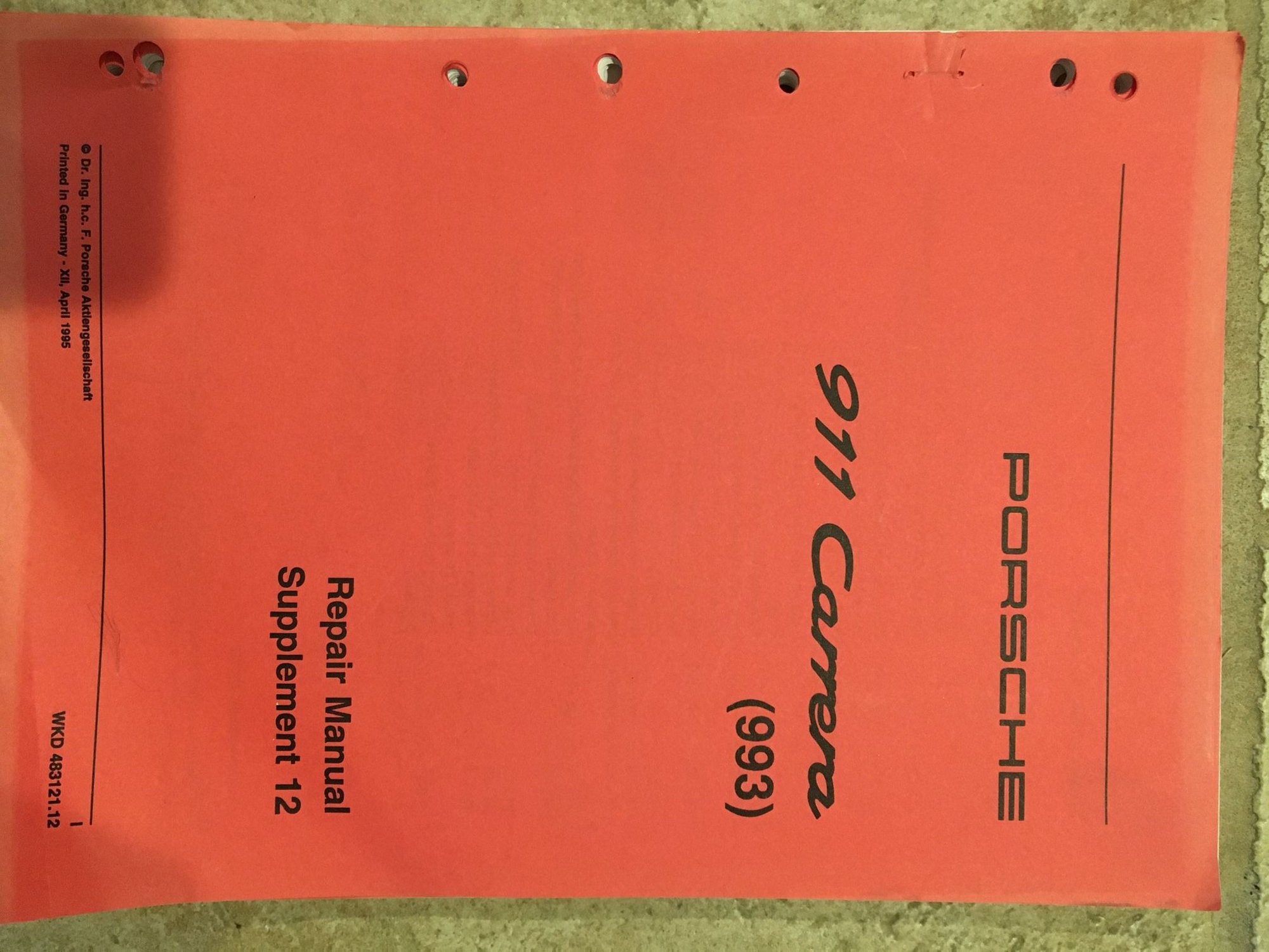 Miscellaneous - Porsche 993 workshop manual set (8 volumes) plus other manuals - Used - 1995 to 1998 Porsche 911 - Salt Lake City, UT 84105, United States