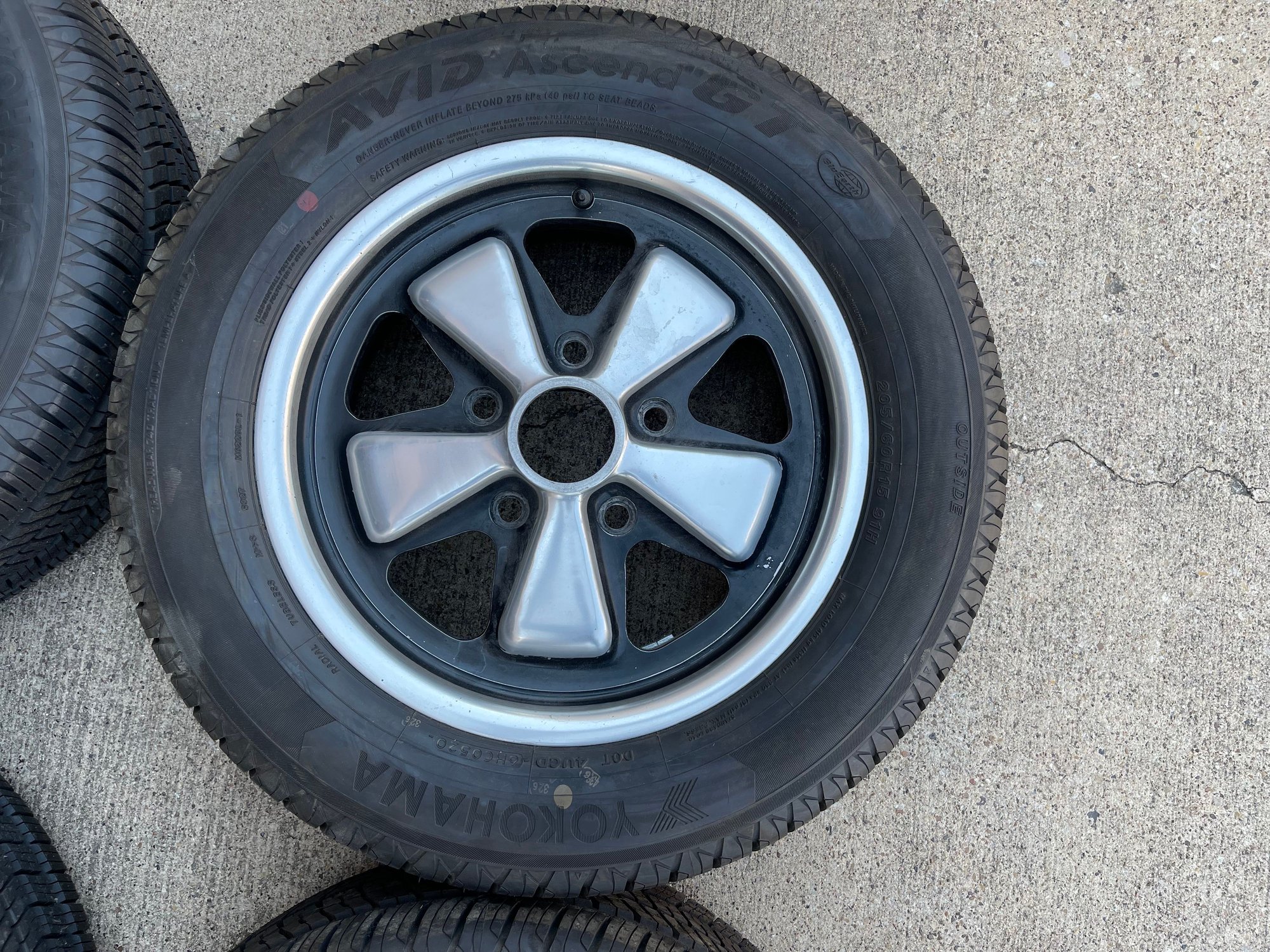 Fuchs 15x6 w/ New Yokohama Tires Set of Four Rennlist Porsche