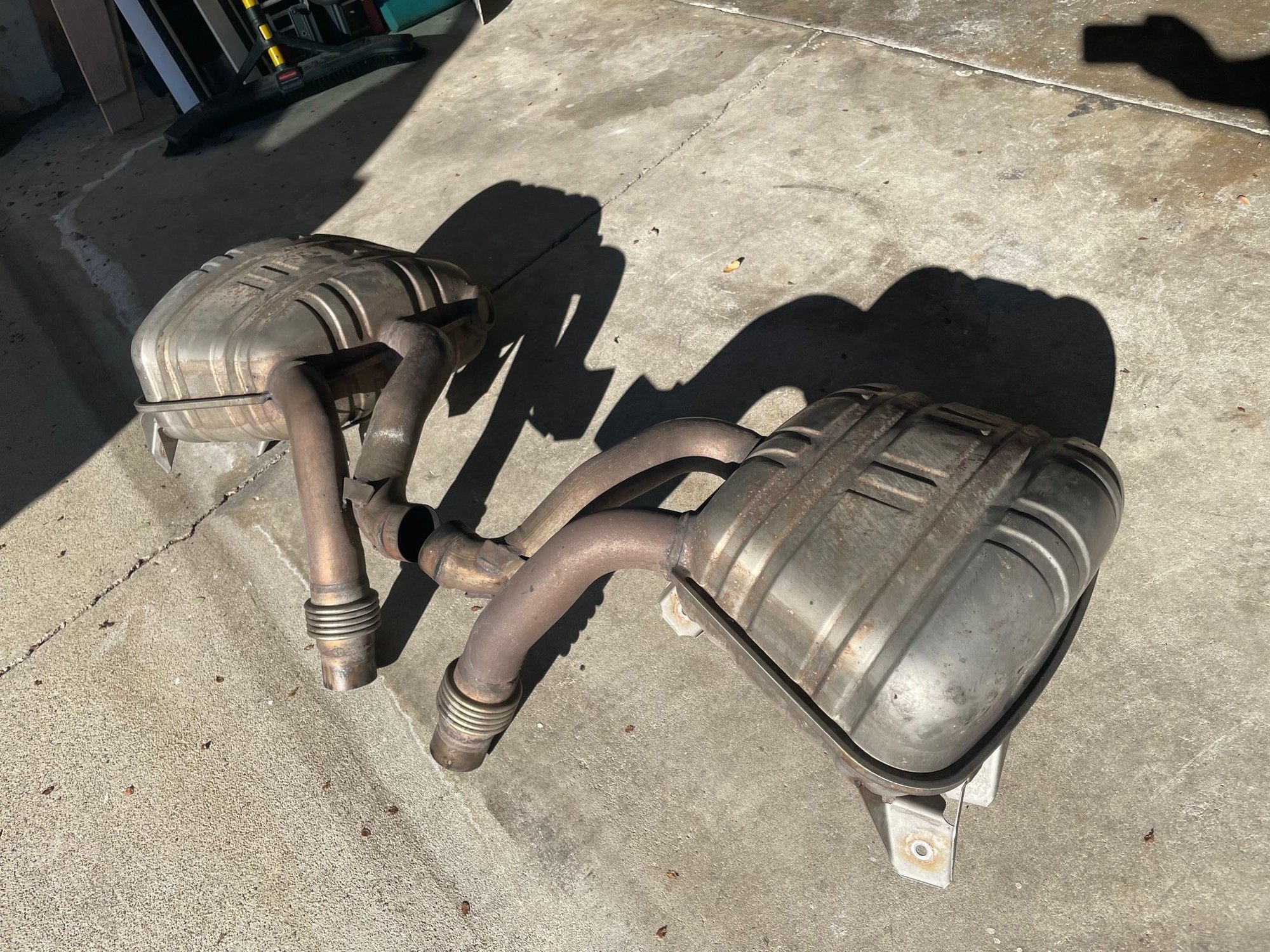 Engine - Exhaust - Stock 997.1 S Mufflers off a 15,000 mile car. - Used - 2005 to 2009 Porsche 911 - Los Angeles, CA 90043, United States