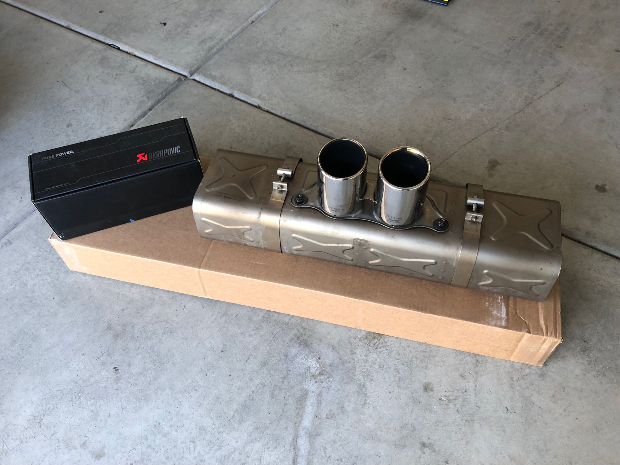 Engine - Exhaust - 997/991.1 Akrapovic GT3 Muffler and Tips - Used - 2010 to 2017 Porsche GT3 - Monrovia, CA 91016, United States