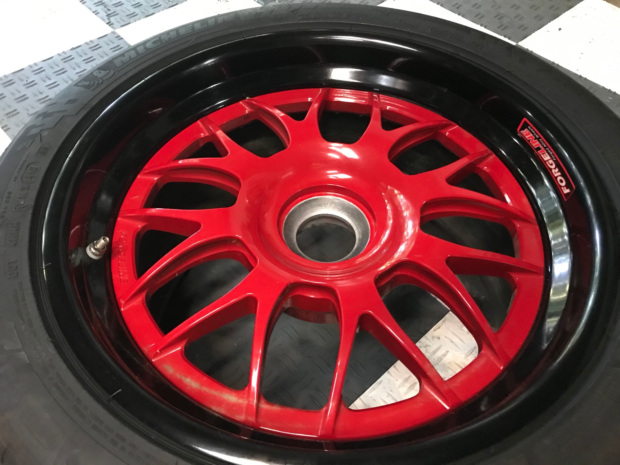 Wheels and Tires/Axles - 997.2 GT3 RS Forgeline GA3C Wheels 18" in Guards Red clears PCCBs - Used - 2010 to 2012 Porsche GT3 - San Francisco, CA 94109, United States