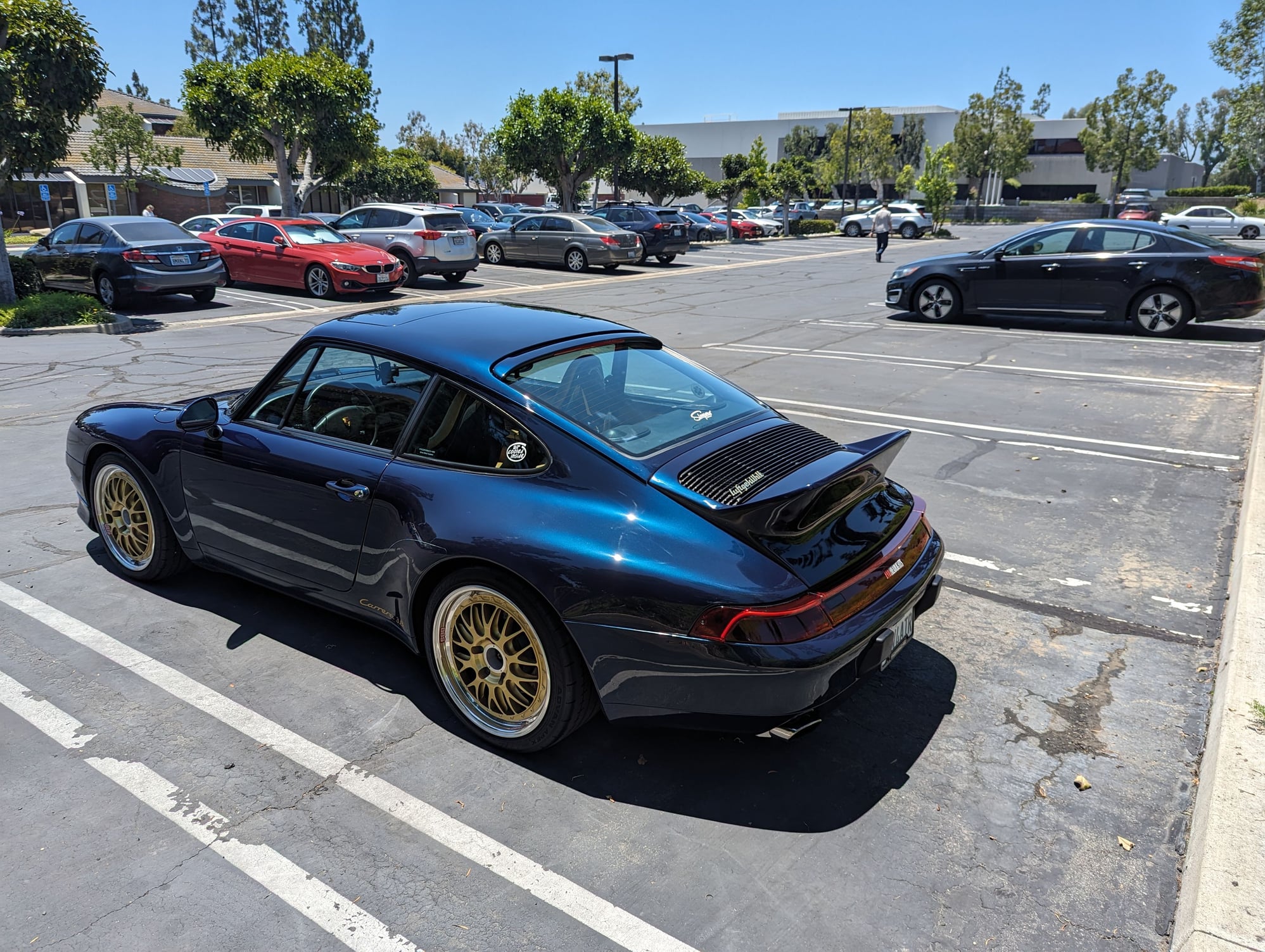 1997 Porsche 911 - 1997 Ocean Blue 993 C2 with 3.8 Motor & Tan Hounds Tooth Interior - Used - VIN WP0AA299VS322242 - 34,250 Miles - 6 cyl - 2WD - Manual - Coupe - Blue - Brea, CA 92821, United States