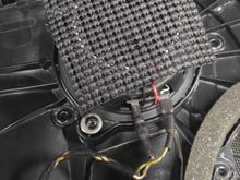 Isolation mat behind 4" door speaker - prevents potential vibration against metal inner door panel