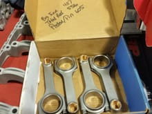 Eagle 4g63 h beam rods with pin bushed to 0.927 small block chevrolet size.