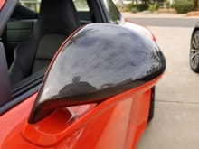 Sport mirrors with carbon fiber housing. Catches lots of eyes.