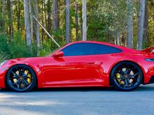 21/22 VOSSEN EVO3 FORGED, VOSSEN LUG HARDWARE, 255/30 front and 335/25 rear Michelin's PS4s lowered on KW HAS.