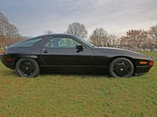 1988 S4 Powder coated metallic black manhole wheels
 16 x 7 front
 16 x 8 rear 