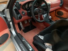 Brushed gauge rings, OMP pedals, Blackline dead pedal, Prototipo wheel, NRG QR, Black Forest weighted knob, RedLine boot. 