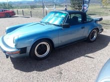 If I were to buy a 911 it would be this beautiful metallic blue with the targa and the whale tail.