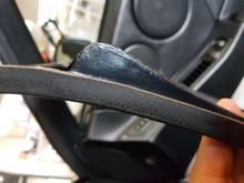 Side view of trim as advised friction fitted
