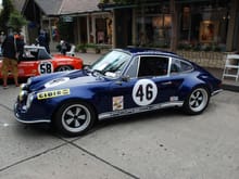 Cars on the Avenue, Carmel by the Sea, August 16, 2016. Originally a 911S converted by the factory to 911 ST specs.