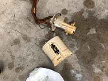 Here's what the pump looked like when removed ... it fell to pieces
