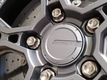Front wheels, with Forged One caps and Acer Titanium lug bolts.