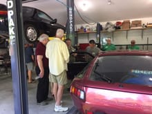 Lots of troubleshooting and fixing things at this event. All agreed the "clubhouse" provided an opportunity for everyone to get some help with their car.