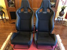 Recaro Sportster CS Seats Black Alcantara seating surface