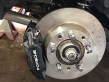 Rear brake setup