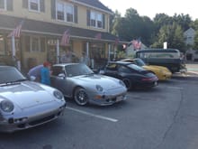 Four 993's in Carlisle MA yesterday for coffee and good company