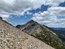 The trail up to Mount Aix at 7,760 feet.