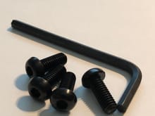 We now offer Black anodized screw kits made from 7075 Alloy. 