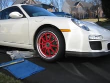 Red HRE wheels from 7 3RS.
