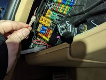 Slightly cut the hardwire blade down to match a fuse blade size, then it fit perfectly into an empty open fuse slot. See this for wiring diagram: https://www.autogenius.info/porsche-cayenne-2011-2017-fuse-box-diagram/ 