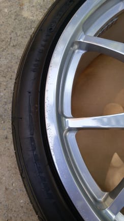 1 Front & 1 Rear wheel have these small defects in the clear powdercoat