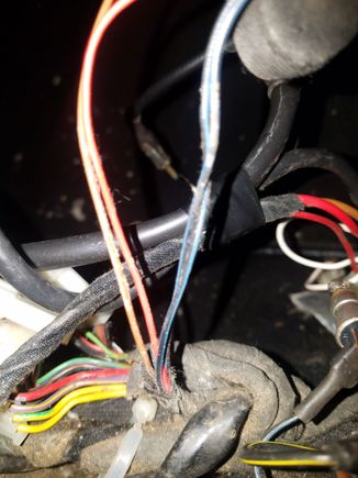 Some chewed wiring. 2 owners previous the car sat for a couoke years, seems a mice must have gotten in then. Luckily this was the only wiring needing repair. Shrink wrap and some wiring took vare of the job. 