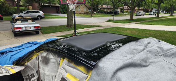 I used the old faded sunroof panel so i didnt have to spend yime taping.