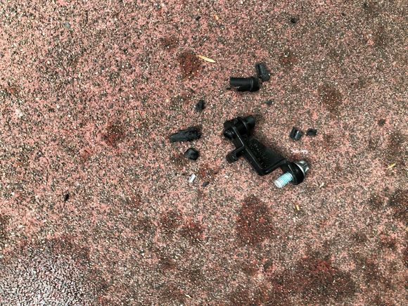 bits and pieces from inside the hoses - after picking them out thoroughly I vacuumed the hoses too.