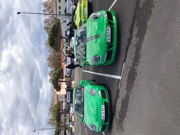 The 991 is a viper green ( as the owner  said) 