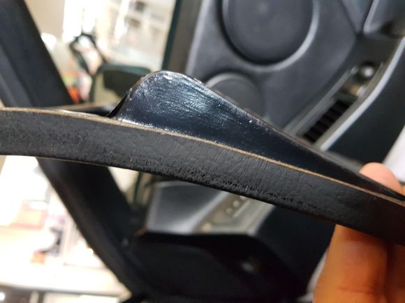 Side view of trim as advised friction fitted