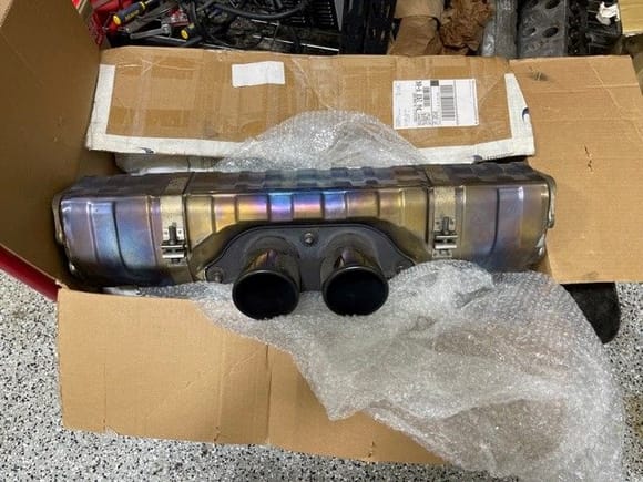 OEM titanium center muffler