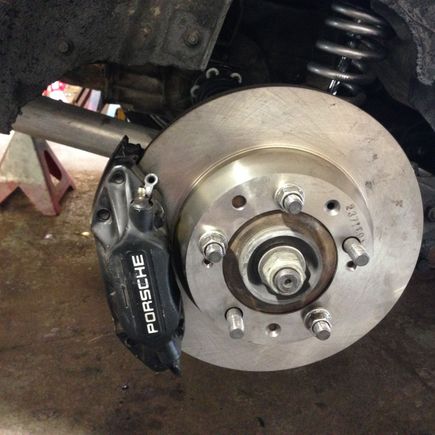 Rear brake setup