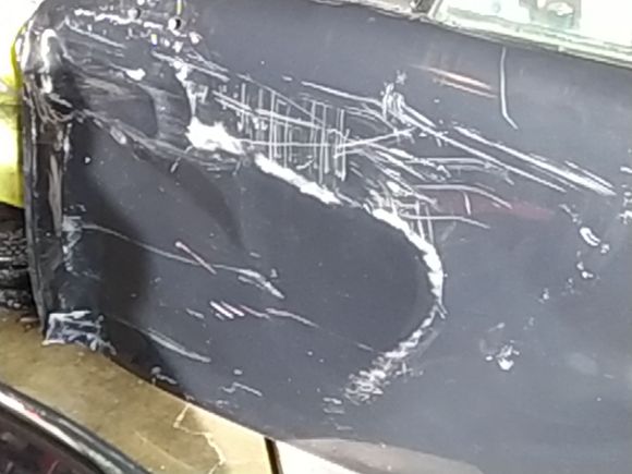 I have another door on the car. However this door is the original color and I wonder if this will buff out? 