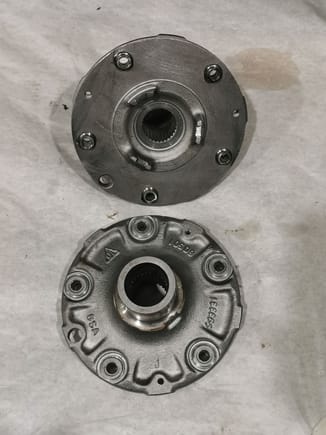 rear center locking wheel hubs ready to be sent to zync plating