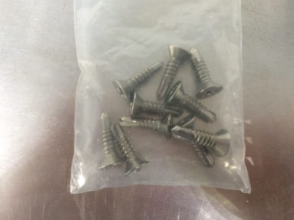 A track spare hardware- 1/4"x3/4" self tapping screw head lag bolts
