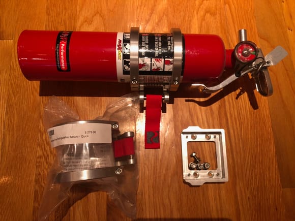Item  #5 (Fire Extinguisher and bracket pictured out of package for example only)